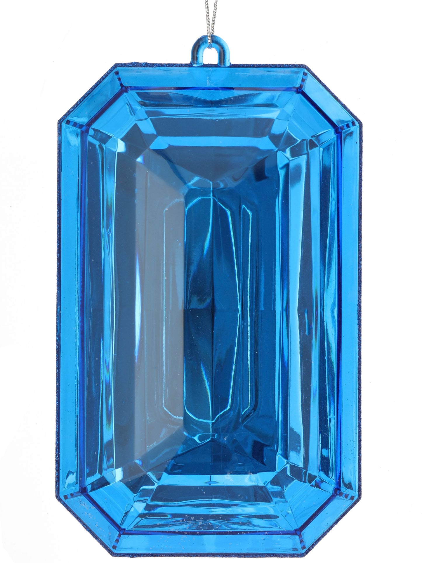 9" Acrylic Emerald Cut Precious Gem Ornament