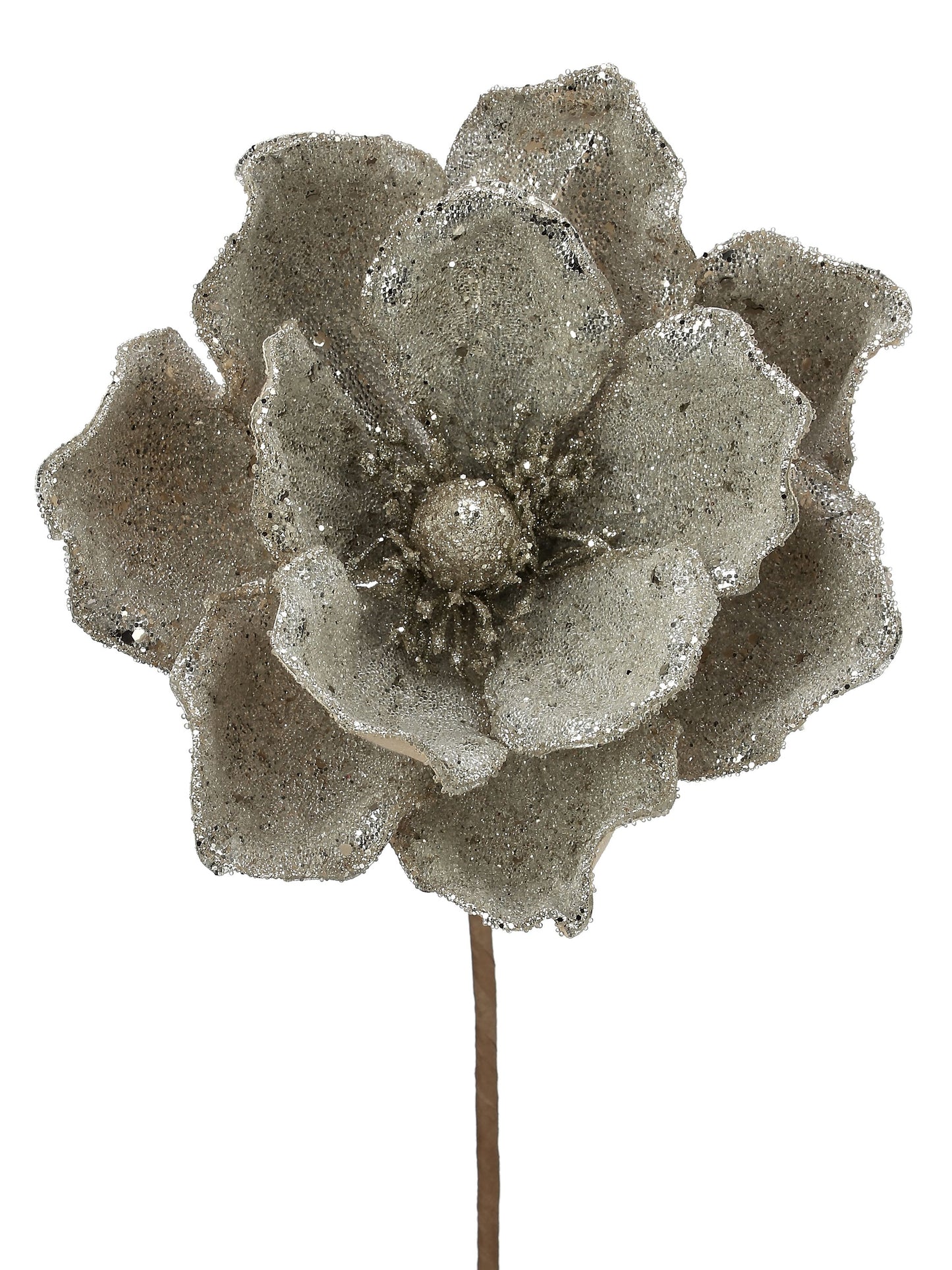 24" Micro Bead/Sequins Magnolia Stem