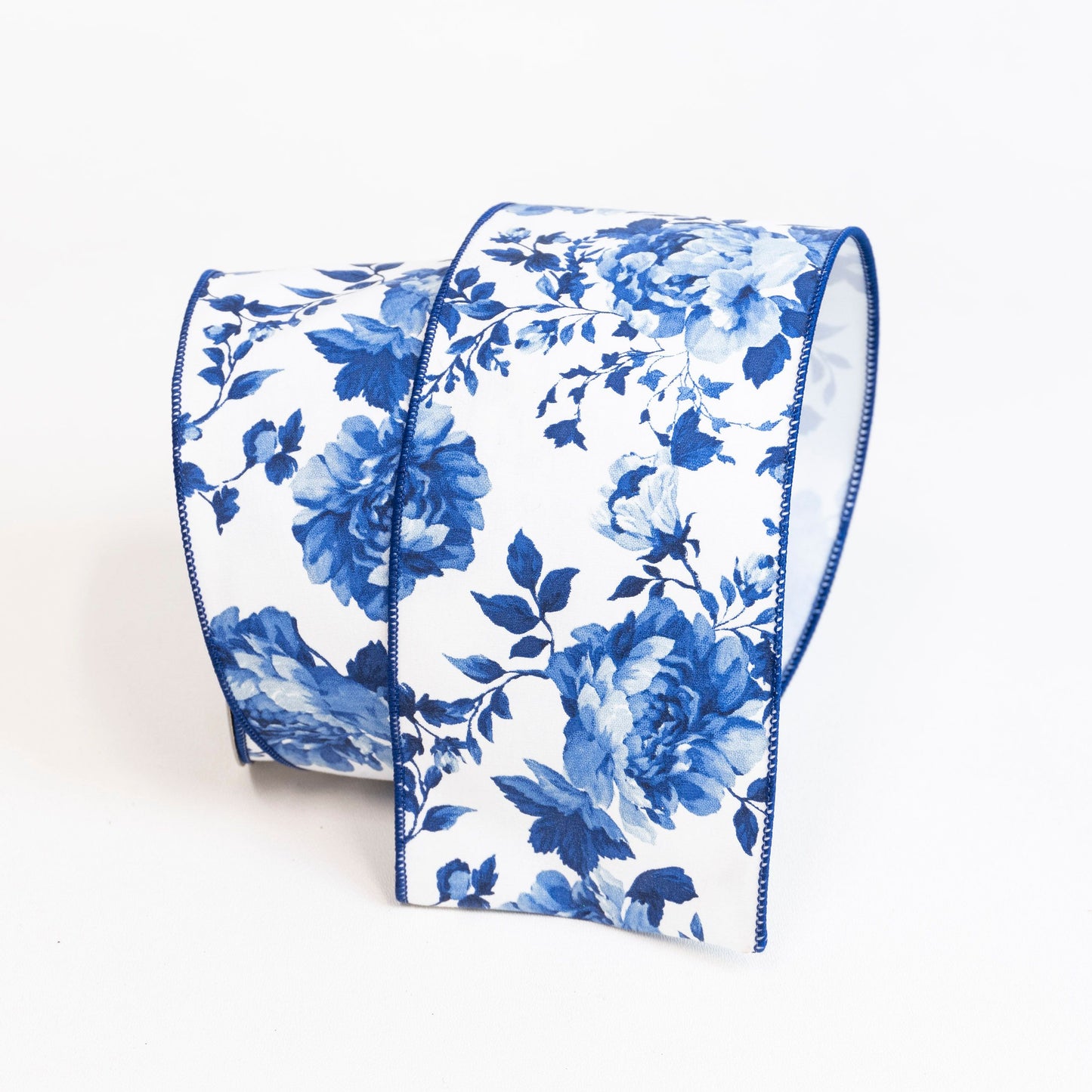 Blue French Peonies Ribbon