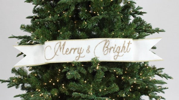 4" Merry and Bright Banner