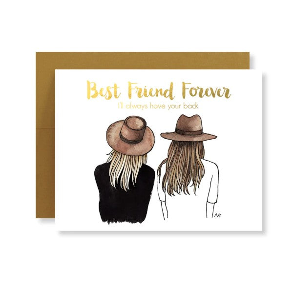 Best Friend Fashion Illustration Friendship Card