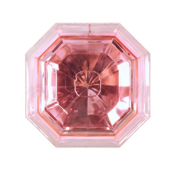 A pink 6-inch square-shaped jewel
