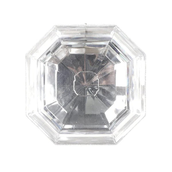 A clear 6-inch square-shaped jewel