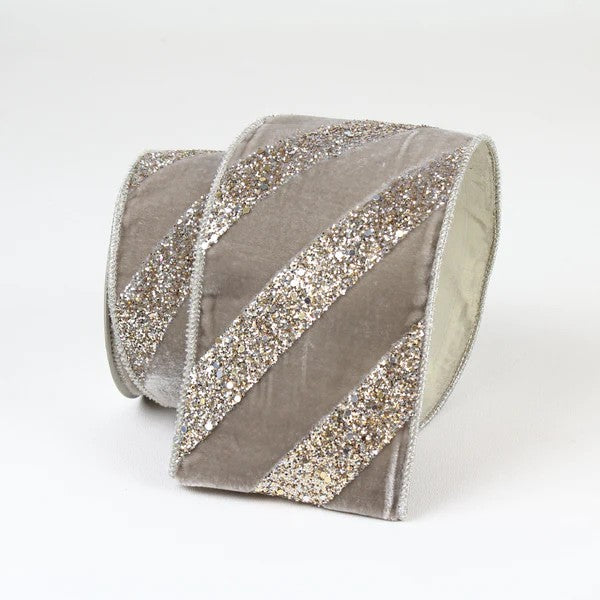 Chunky Glitter Stripe Ribbon