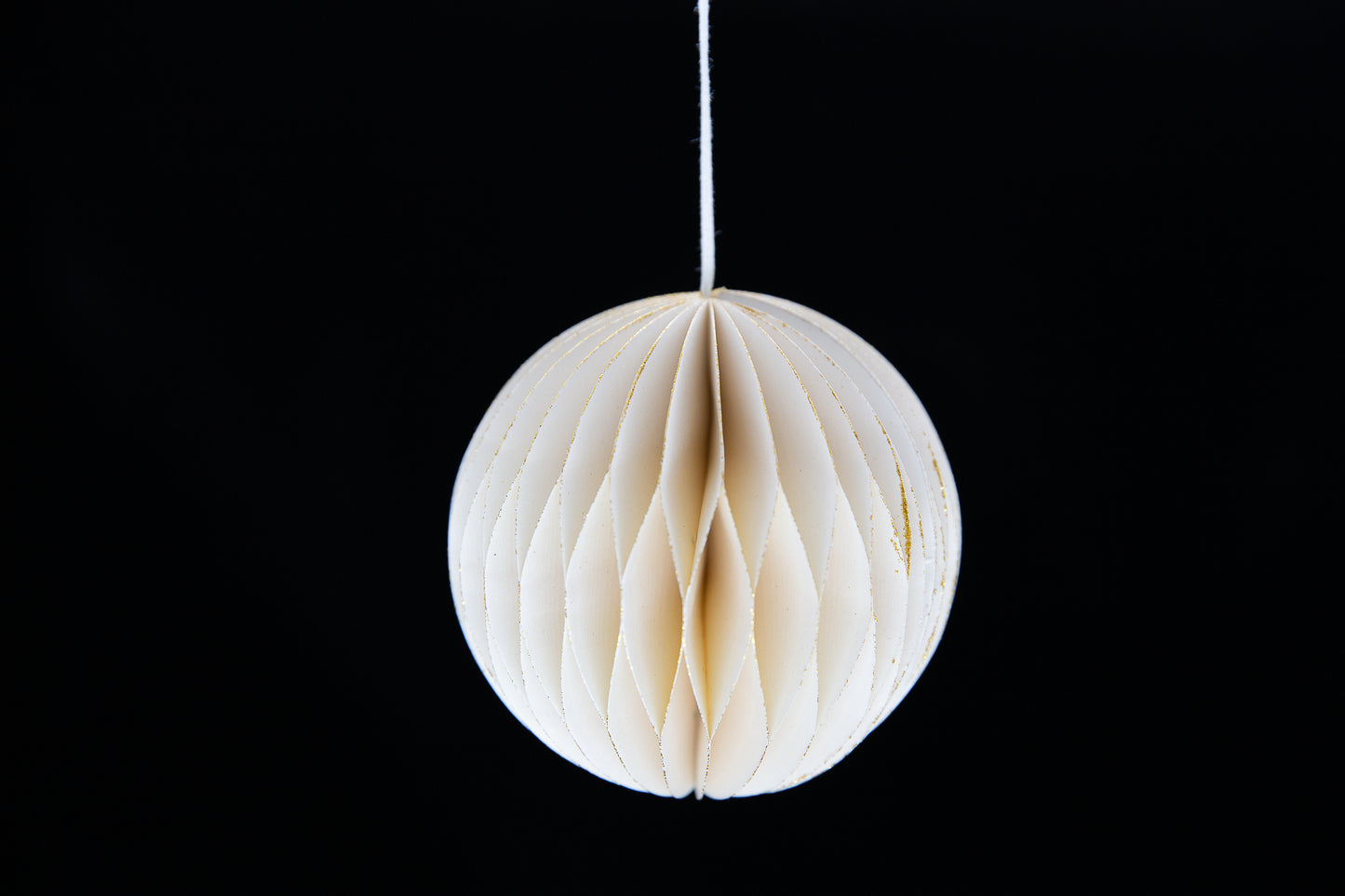 3.5" Ivory Ball Ornament