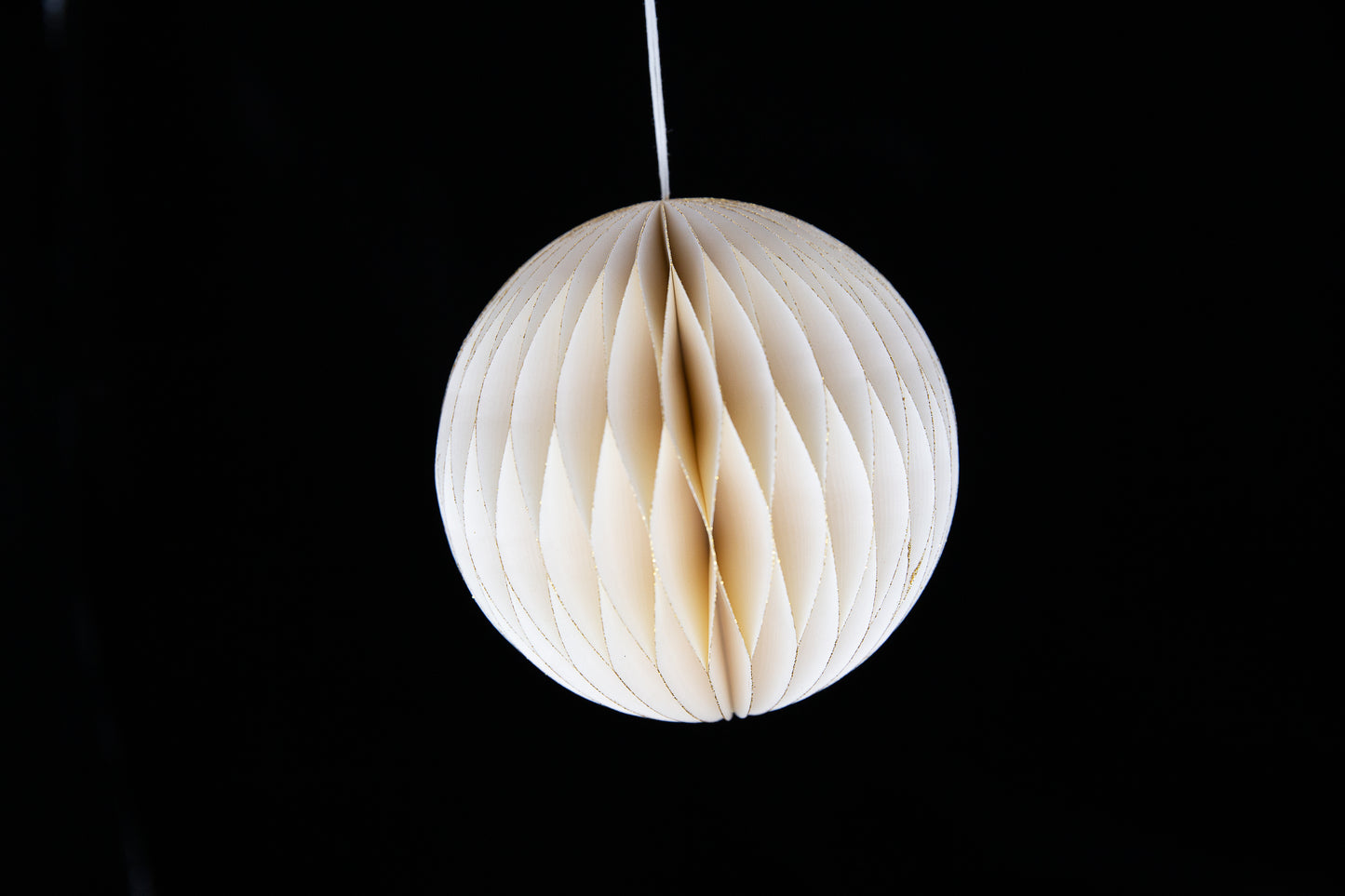 5" Ivory Ball Ornament