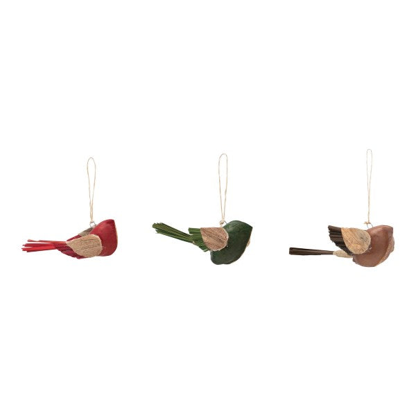 Dried Pods, Grass, and Abaca Rope Bird Ornament