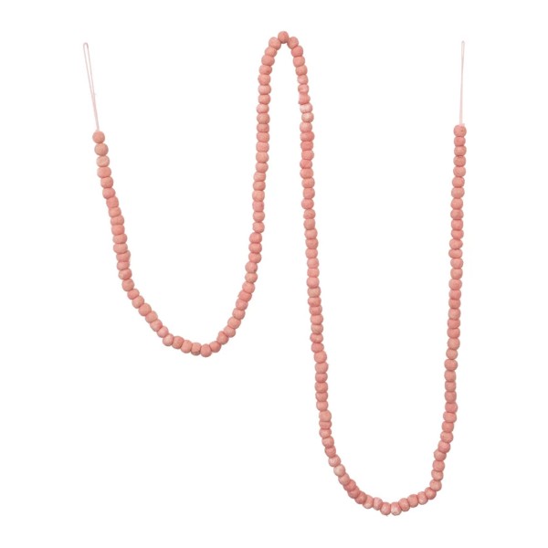 72" Pink Wool Felt Ball Garland