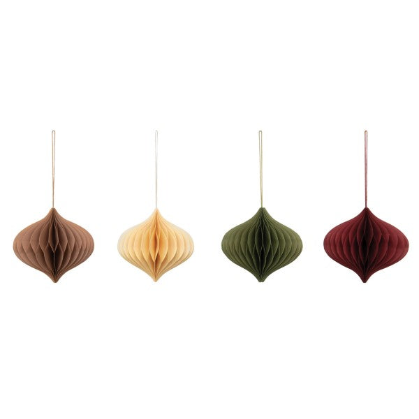 5" Paper Honeycomb Finial Ornament