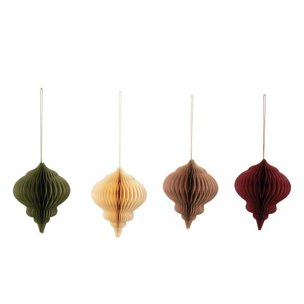 7" Paper Honeycomb Finial Ornament