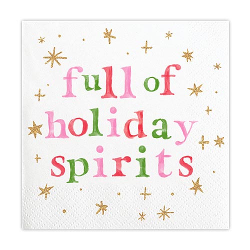 Full of Holiday Spirits Paper Napkin