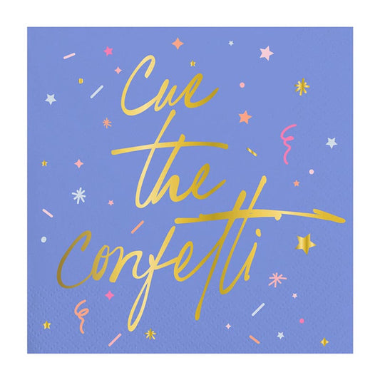 Cue the Confetti Cocktail Napkin