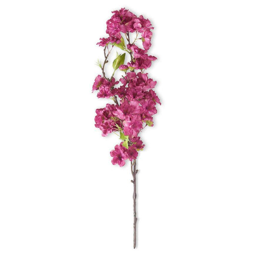 19.5" Fuchsia Cherry Blossom Spray