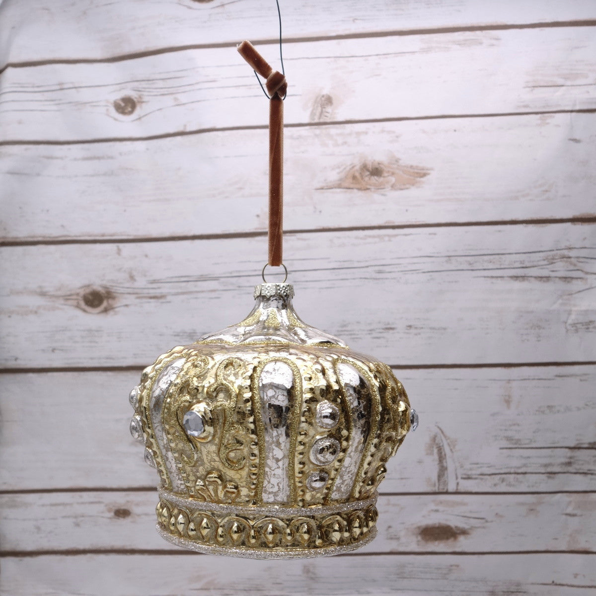 Glass Crown Ornament