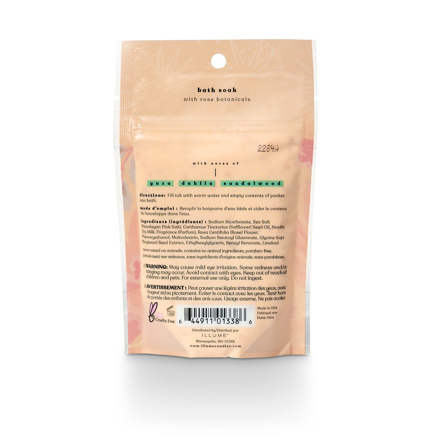 Blood Orange Dahlia Bath Soak with Rose Botanicals