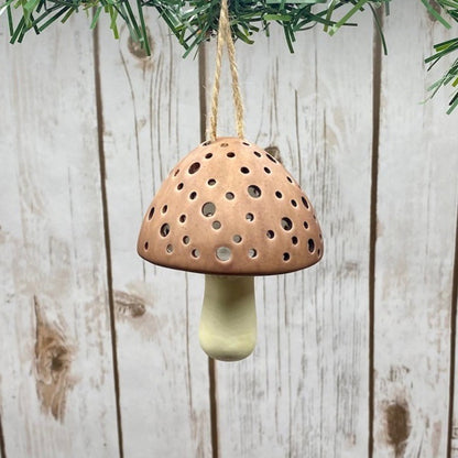 Porcelain Mushroom Ornament