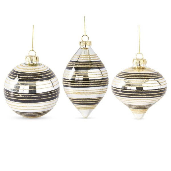 Striped Glass Ornaments