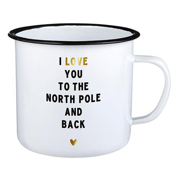 North Pole Holiday Enamel Mug