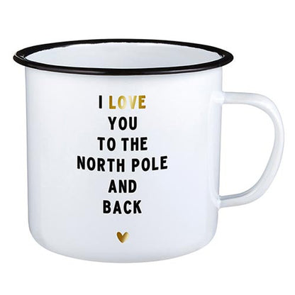 North Pole Holiday Enamel Mug