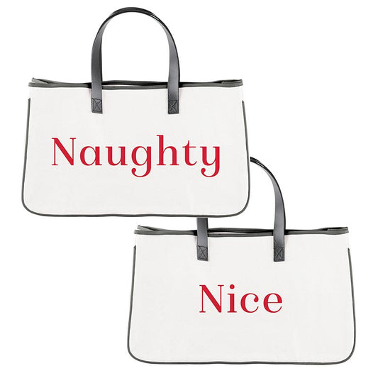 Naughty or Nice Canvas Tote