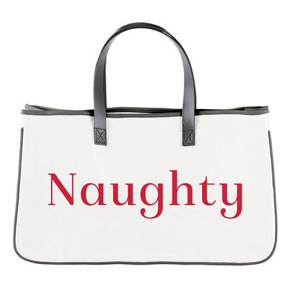 Naughty or Nice Canvas Tote
