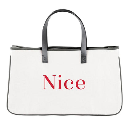 Naughty or Nice Canvas Tote