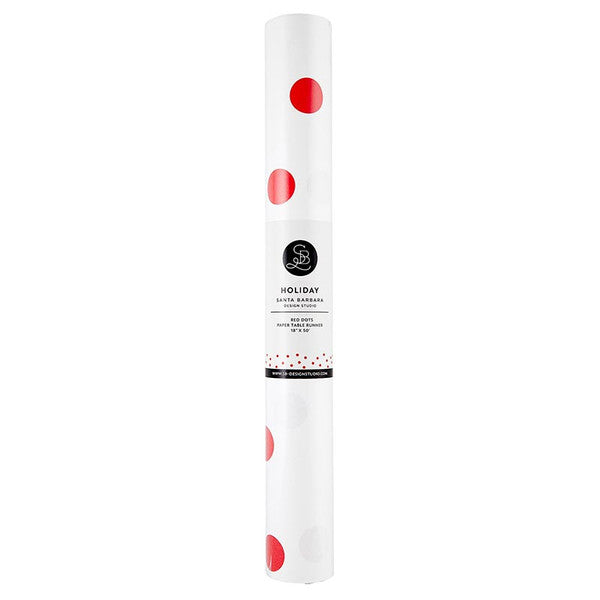 Red Dot Paper Table Runner