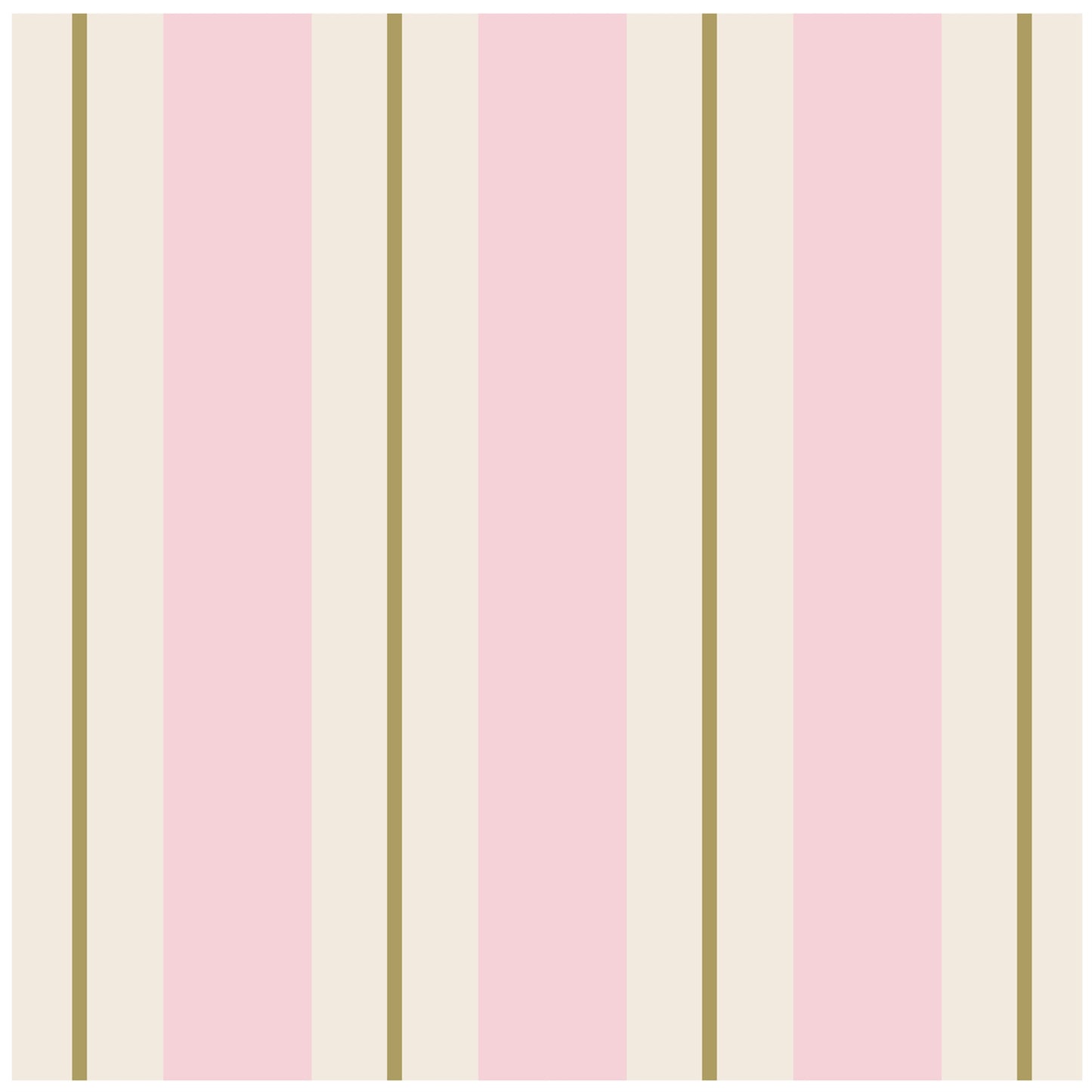 Pink & Gold Awning Stripe Cocktail Napkin