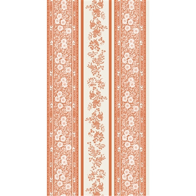 Decorative guest napkin with floral pattern on a white background