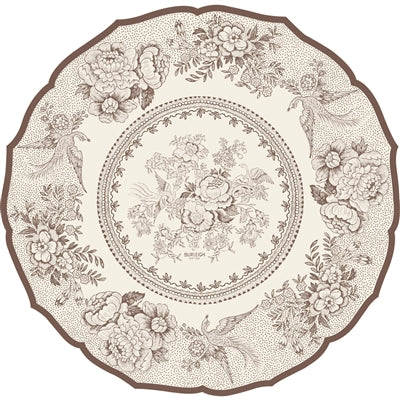 Decorative placemat with floral pattern on a white background