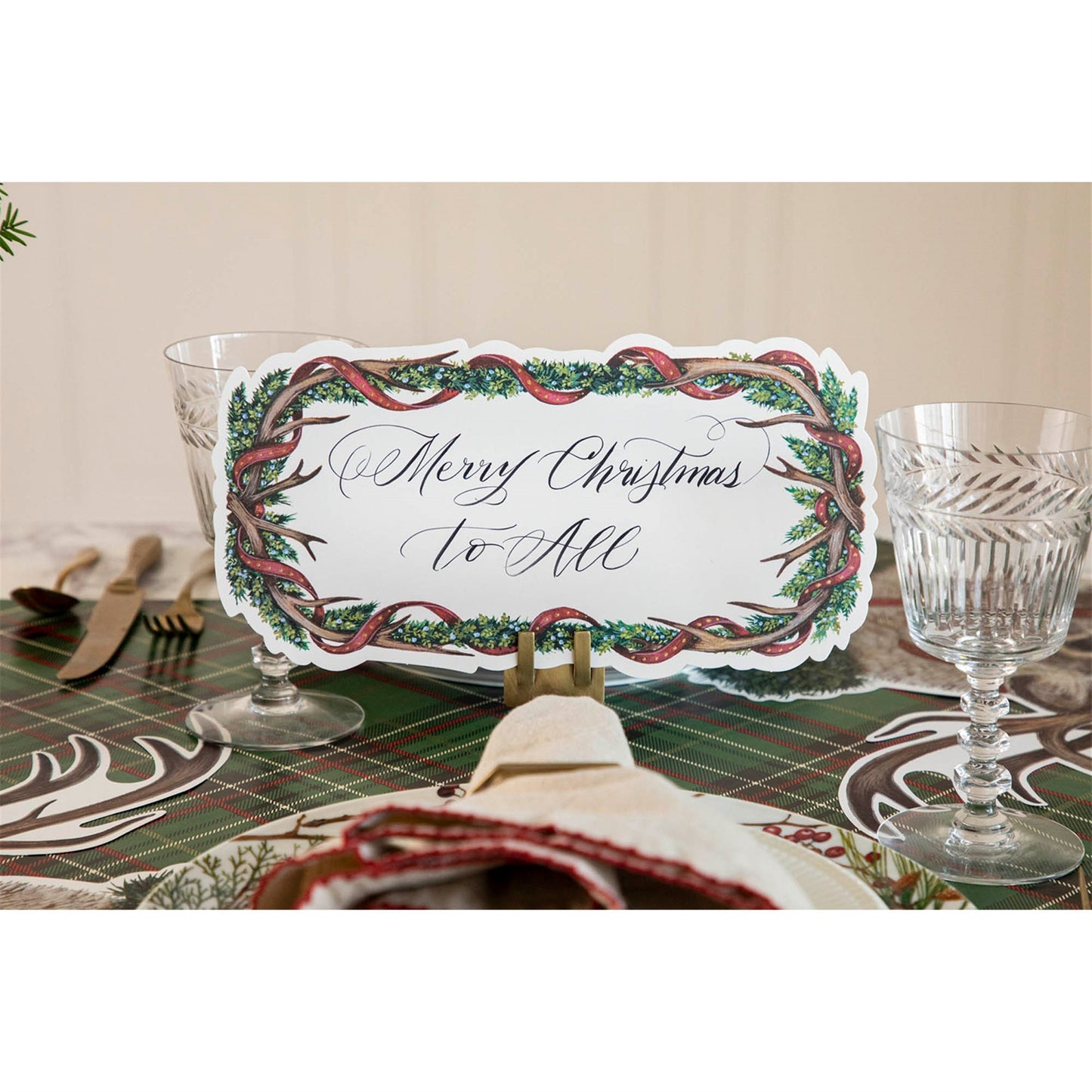 Antler Garland Table Place Card