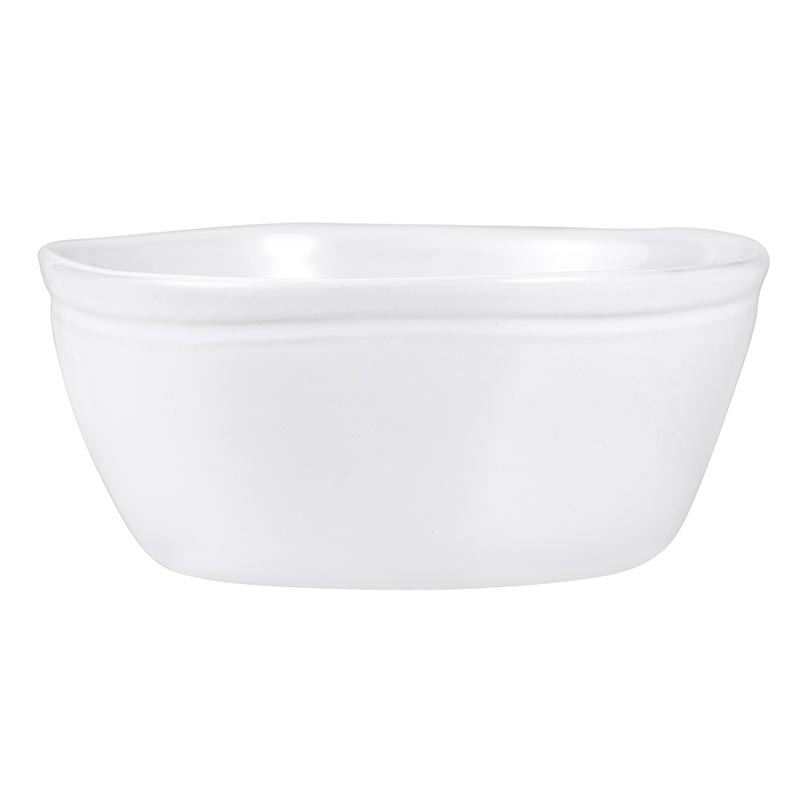 White ceramic bowl on a white background