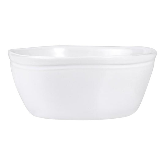 White ceramic bowl on a white background