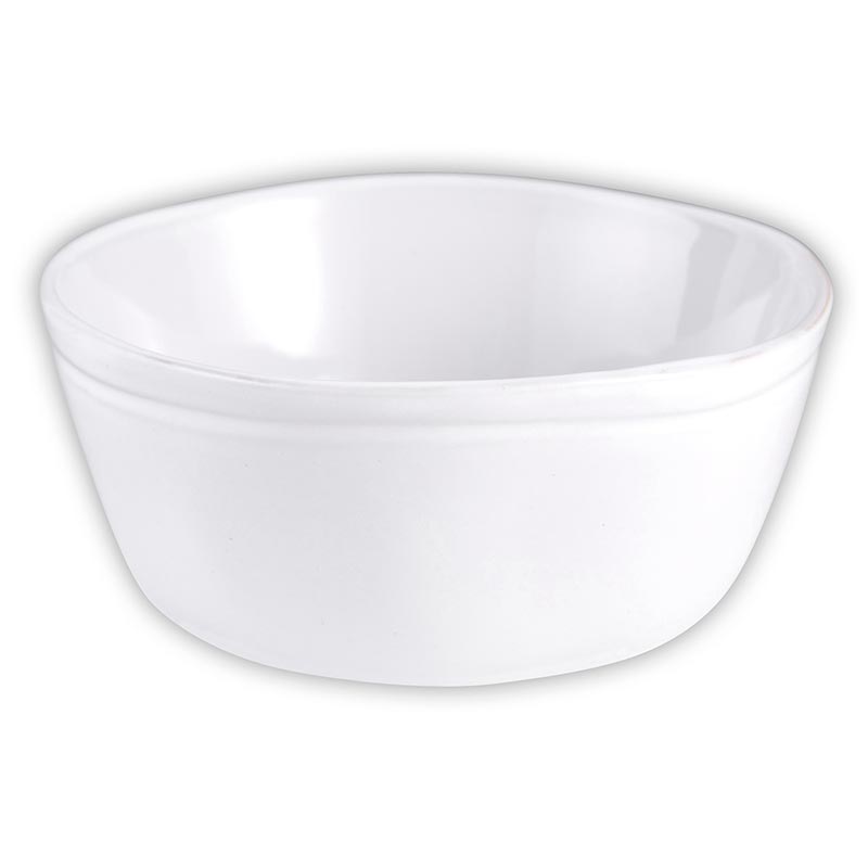 White ceramic bowl on a white background