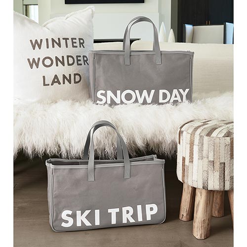 Snow Day Canvas Bag