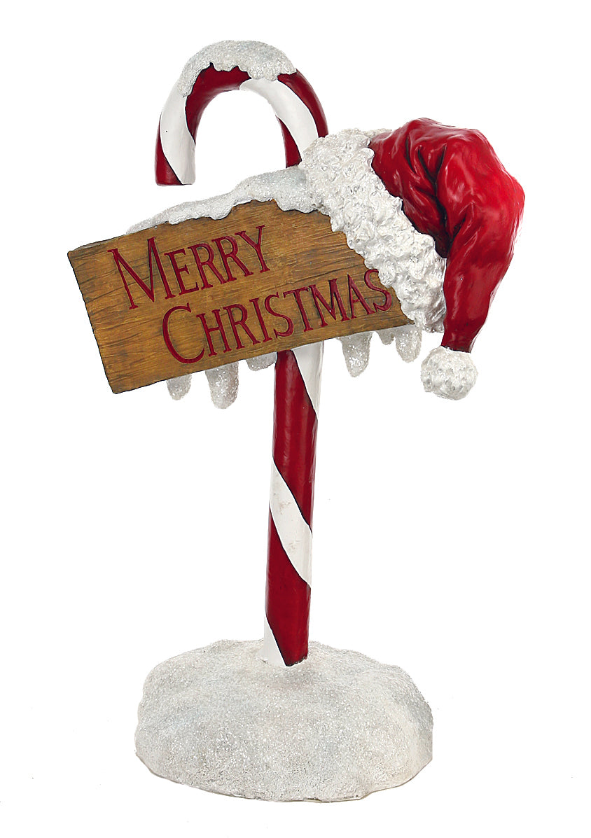 Candy Cane "Merry Christmas" Sign