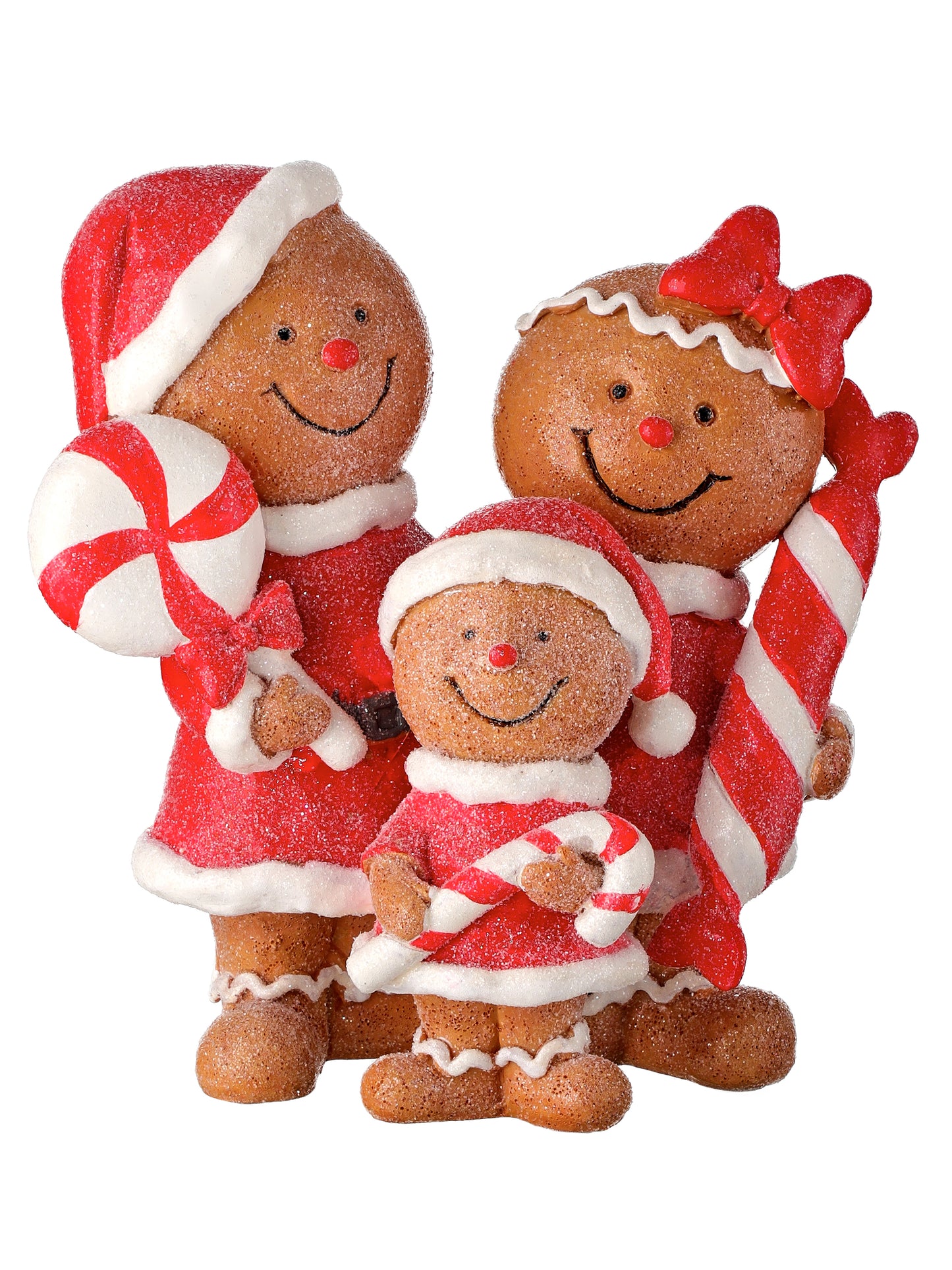 Gingerbread Family with Candy Cane