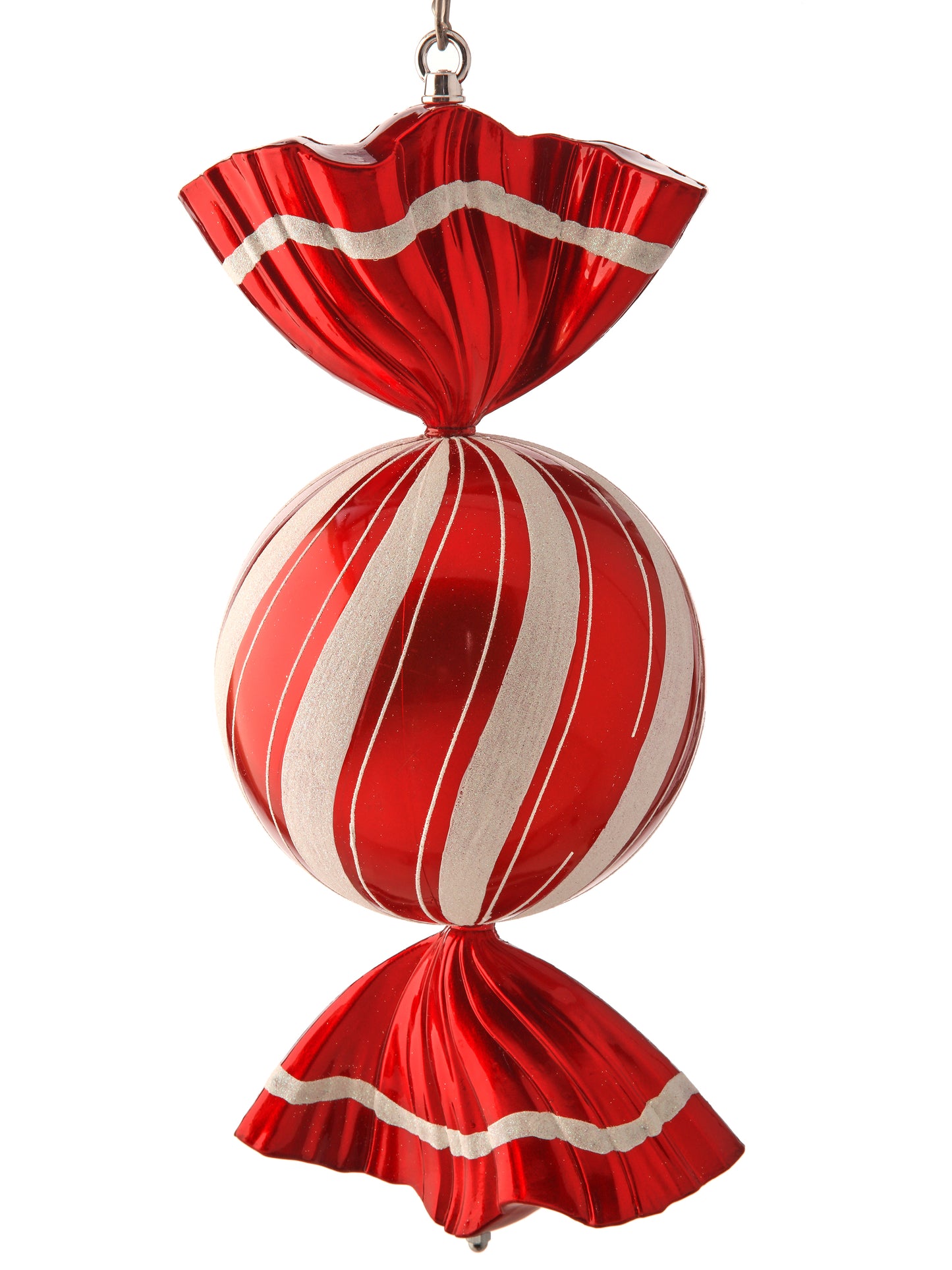 Peppermint Round Candy Twist Ornament