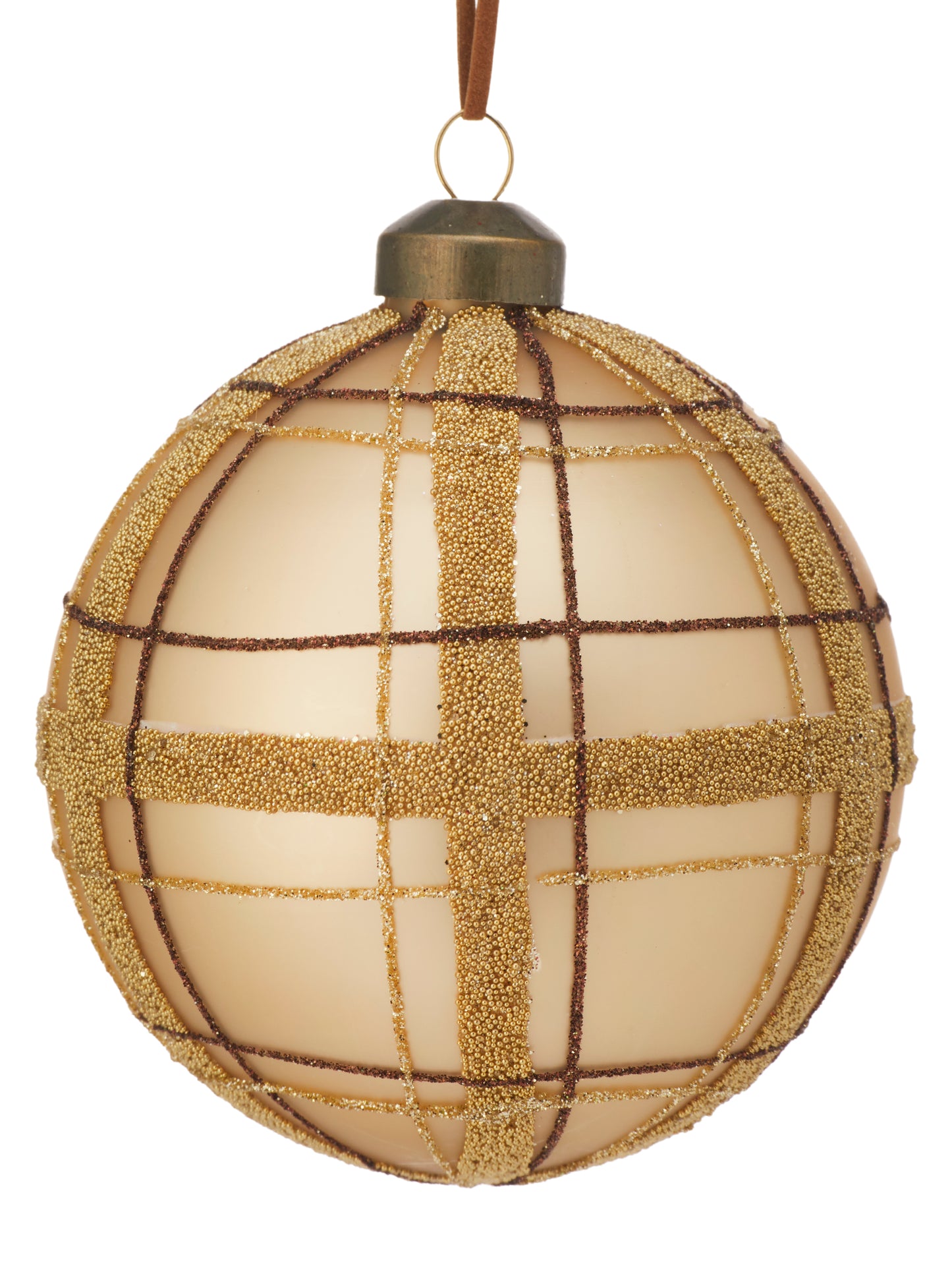 Plaid Crystal Ball Ornament