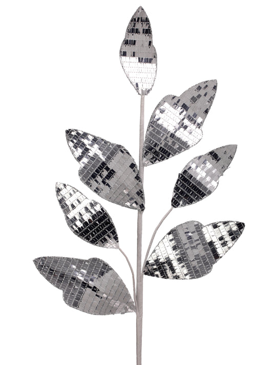Shiny Mirrored Leaf Spray