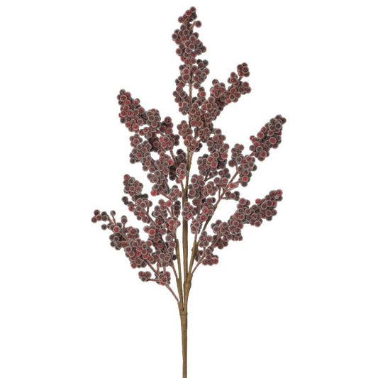 Artificial berry branch on a white background