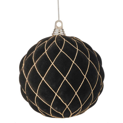 200mm Flock Ornament with Glitter Diamond