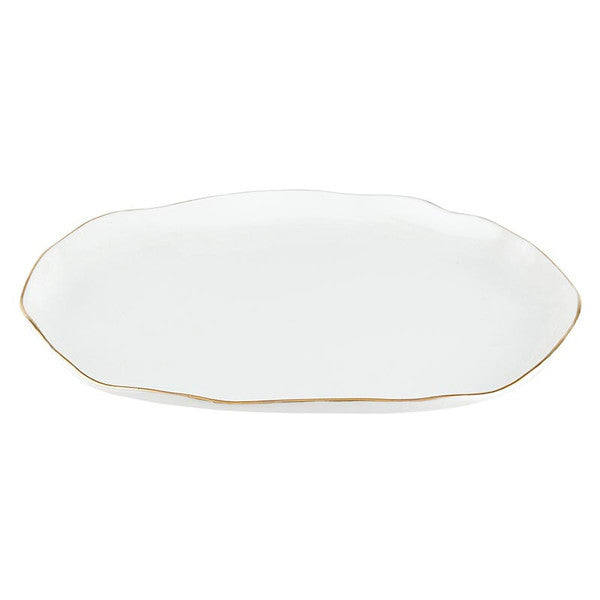 Ceramic Gold Rim Organics Tray