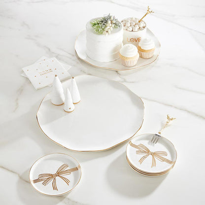 Ceramic Gold Rim Organics Tray