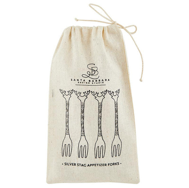 Silver Stag Appetizer Forks