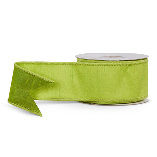2.5" x 10yds Green Wired Ribbon