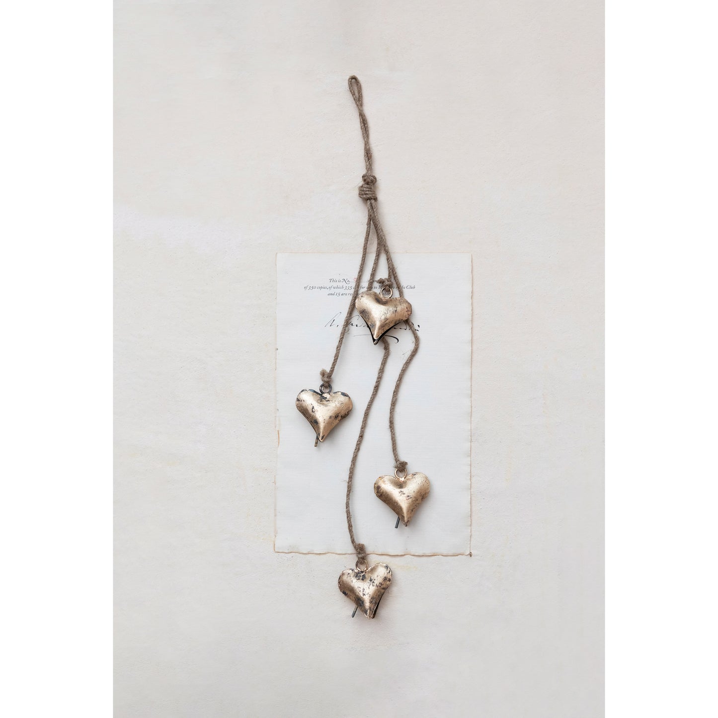 Metal Heart on Jute Rope