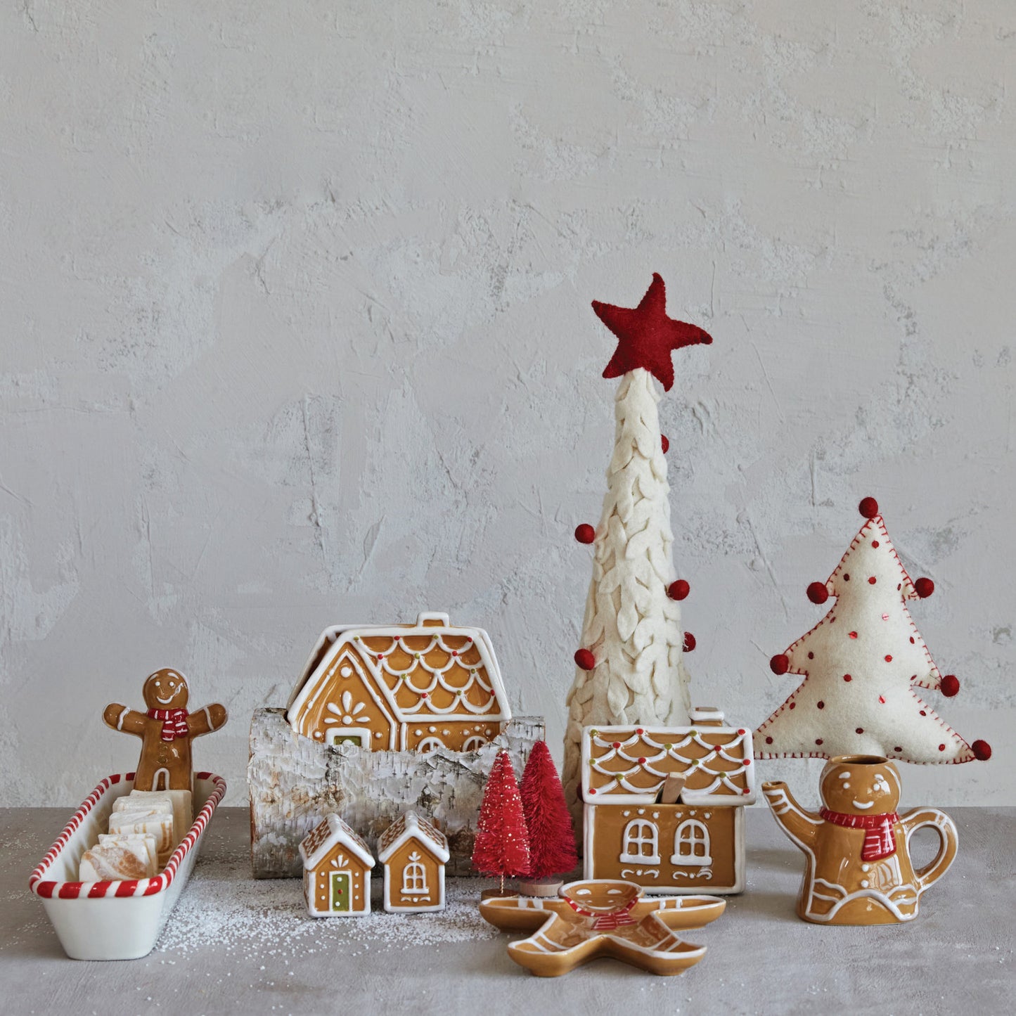 Hand Painted Ceramic Gingerbread House Plate