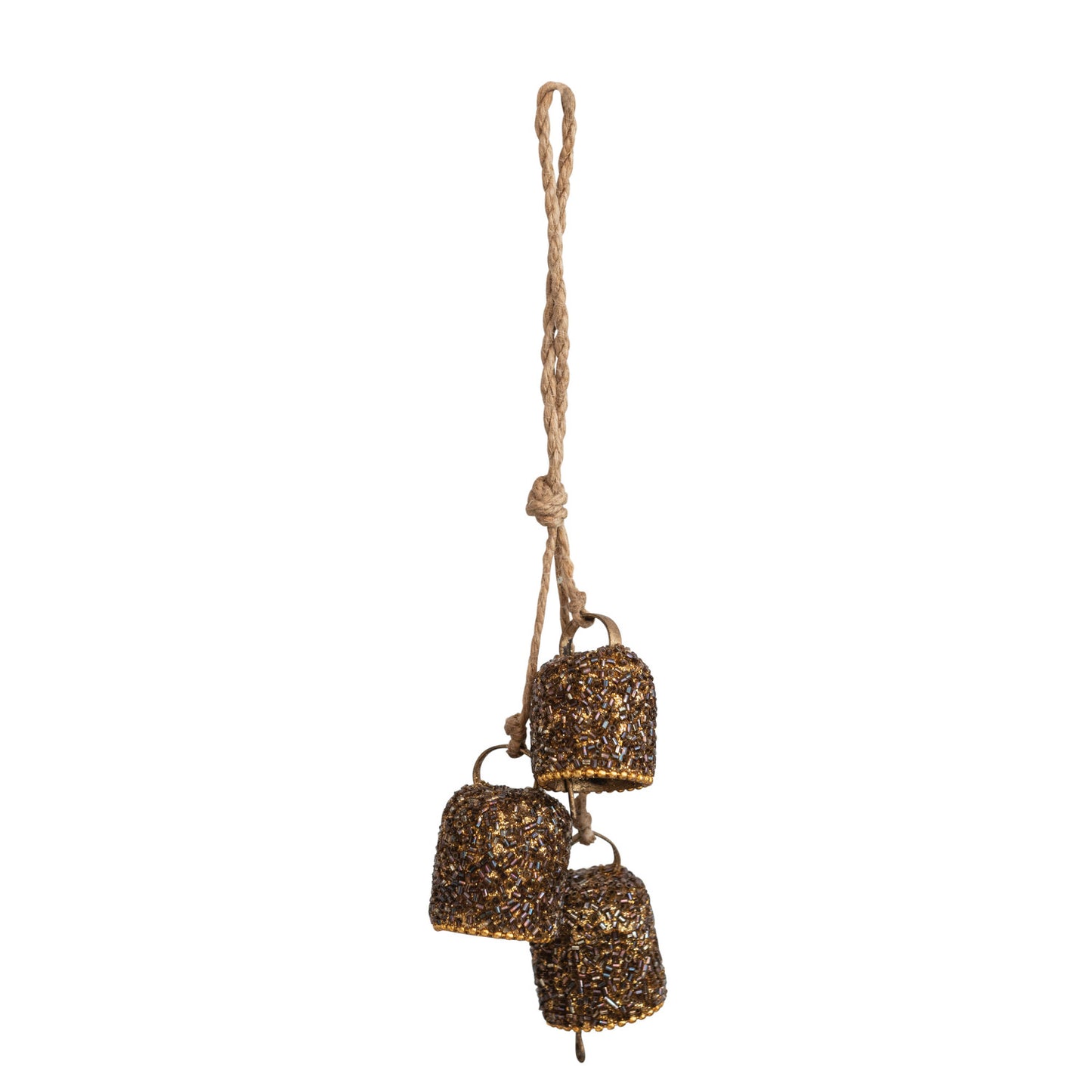 Hanging Metal Bells Jute Rope