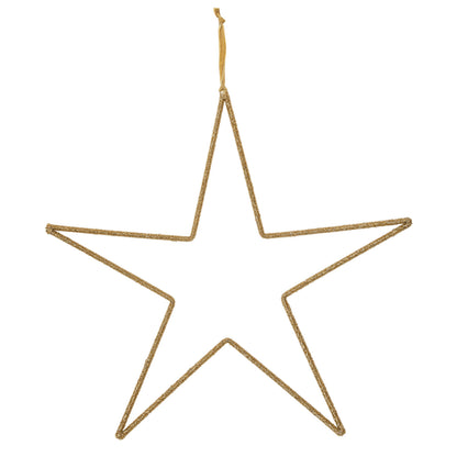 Hanging Metal and Glass Star Ornament